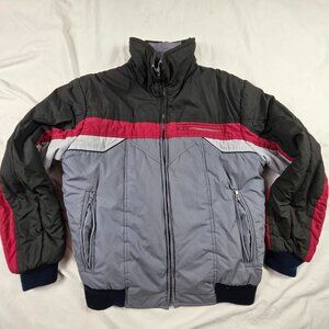 Pacific Trail Sportswear Mens Size L Black Gray Red Full Zip Winter Jacket Warm